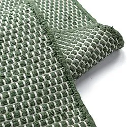 Teppich für innen und außen - Coastal Wool Look (grün/weiß)
