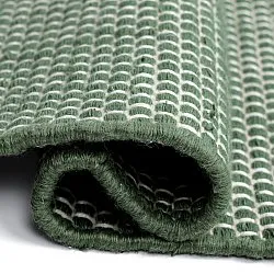 Teppich für innen und außen - Coastal Wool Look (grün/weiß)