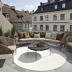 Runde Teppiche - Indoor/Outdoor Baldwin (cream)