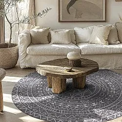 Rund Teppich - Brussels Diamond (grau)