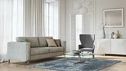 Wilton-Teppich - Santi (blau/beige)