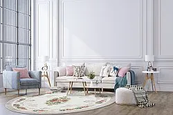 Rund Teppich - Delpha (beige/bunt)