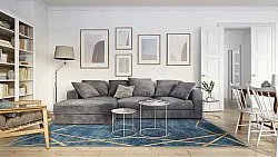 Wilton-Teppich - Zaros (blau/gold)