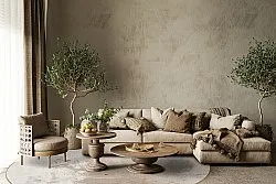 Rund Teppich - Bornos (grau/beige)