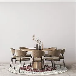 Rund Teppich - Arabella (burgund)