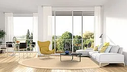Rund Teppich (sisal) - Agave (sand)