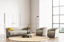 Rund Teppich (sisal) - Agave (beige/beige)