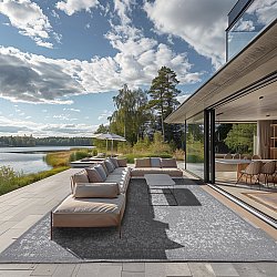 Teppich für innen und außen - Ellstin (grau)