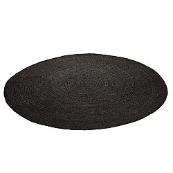 Runder Juteteppich - Amasia (schwarz)