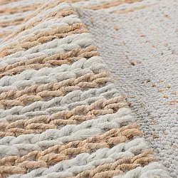 Juteteppich - Howrah Braided Jute (natur/weiß)