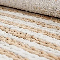 Juteteppich - Howrah Braided Jute (natur/weiß)