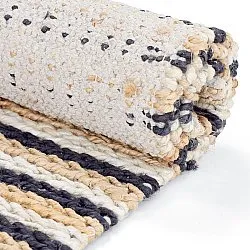 Juteteppich - Howrah Braided Jute (natur/weiß/schwarz)