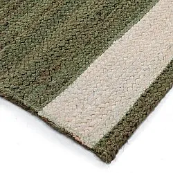 Juteteppich - Senaki (militärgrün/weiß)