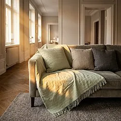 Kissenbezug - Nalani cotton cushion cover (hellgrün)