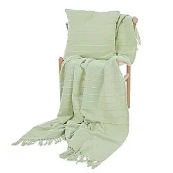Decken - Nalani cotton throw (hellgrün)