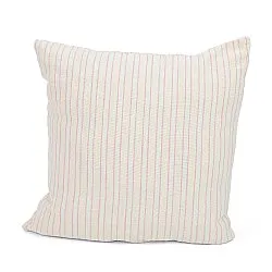 Kissenbezug - Rumi stripe cotton cushion cover (cremefarben/rosa/hellblau)