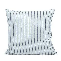 Kissenbezug - Rumi stripe cotton cushion cover (hellblau/marineblau/creme)