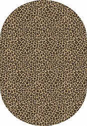 Ovaler Teppich - Leopard (braun)