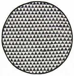 Runde Teppiche - Lindby (schwarz/weiß)