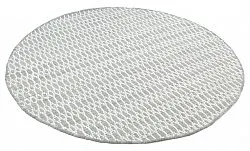 Runde Teppiche - Long Stitch (grau)