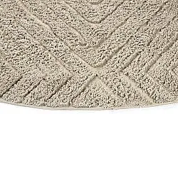 Runde Teppiche - Amberley Natural Cotton Shaggy (beige)