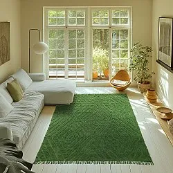 Hochflorteppiche - Amberley Natural Cotton Shaggy (grün)
