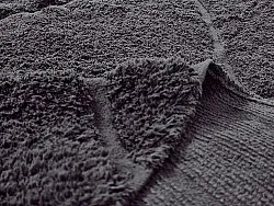 Runde Teppiche - Andrea Natural Cotton Shaggy (schwarz)
