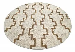 Runde Teppiche - Arlon Natural Cotton Shaggy (beige)