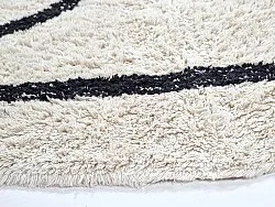 Runde Teppiche - Bavello Natural Cotton Shaggy (offwhite/schwarz)