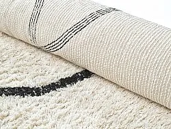 Hochflorteppiche - Bavello Natural Cotton Shaggy (offwhite/schwarz)