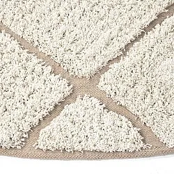 Runde Teppiche - Bellevue Natural Cotton Shaggy (cremefarben/beige)