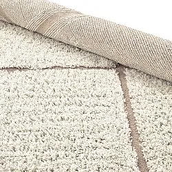 Runde Teppiche - Bellevue Natural Cotton Shaggy (cremefarben/beige)