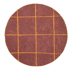 Runde Teppiche - Bellevue Natural Cotton Shaggy (rot/orange)