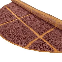 Runde Teppiche - Bellevue Natural Cotton Shaggy (rot/orange)