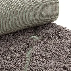 Hochflorteppiche - Bellevue Natural Cotton Shaggy (taupe/grün)