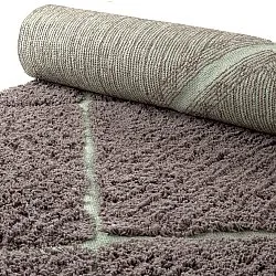 Hochflorteppiche - Bellevue Natural Cotton Shaggy (taupe/grün)
