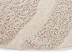 Runde Teppiche - Bonnie Natural Cotton Shaggy (beige)