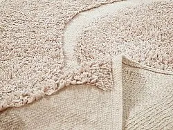 Runde Teppiche - Bonnie Natural Cotton Shaggy (beige)