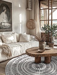 Rund Teppich - Brussels Night (grau)