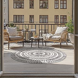 Rund Teppich - Brussels Night (grau)