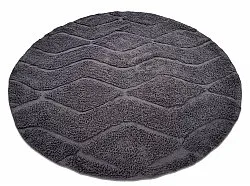 Runde Teppiche - Brynn Natural Cotton Shaggy (schwarz)