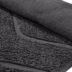 Runde Teppiche - Brynn Natural Cotton Shaggy (schwarz)
