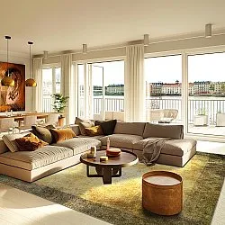 Wilton-Teppich - Campana (beige/gelb)