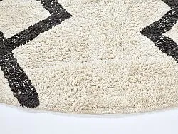 Runde Teppiche - Chablis Natural Cotton Shaggy (offwhite/schwarz)