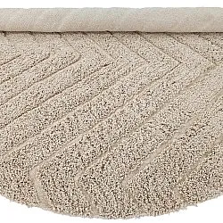 Runde Teppiche - Conara Natural Cotton Shaggy (beige)