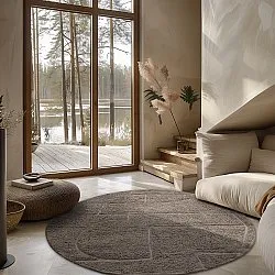 Runde Teppiche - Cremona Natural Cotton Shaggy (taupe)