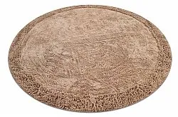 Runde Teppiche - Ebba Natural Cotton Shaggy (braun)