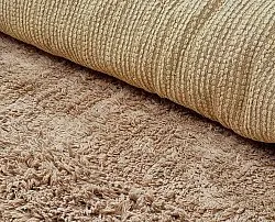 Runde Teppiche - Ebba Natural Cotton Shaggy (braun)