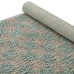 Hochflorteppiche - Elsey Natural Cotton Shaggy (grau/rosa)
