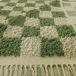 Hochflorteppiche - Elsey Natural Cotton Shaggy (grün/beige)